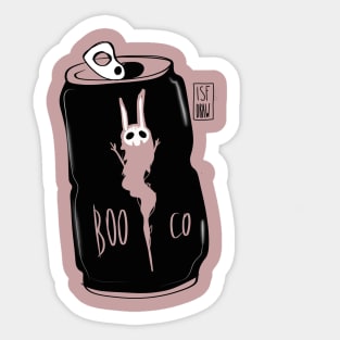 Creepy cute BOO soda can Cemetery Sticker